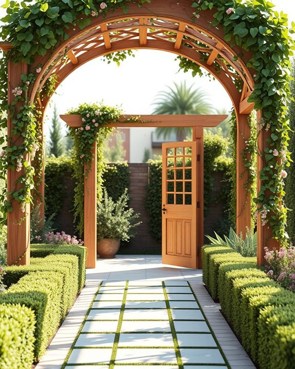 stunning arched trellis design