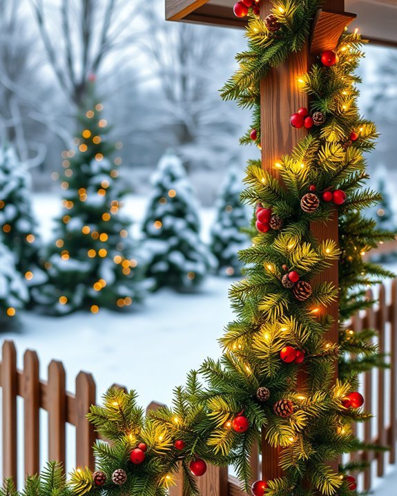 stunning christmas lighted garland