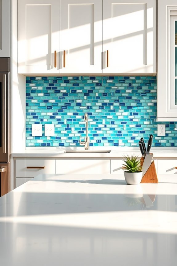 stunning durable mosaic backsplash