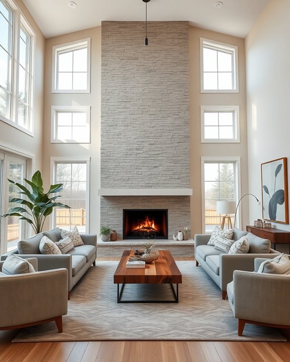 stunning fireplace focal point