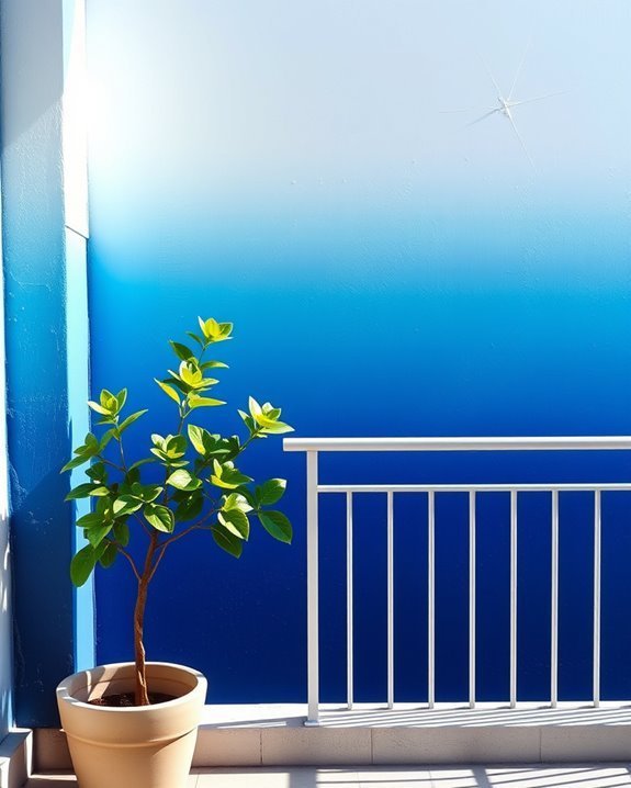 stunning ombre balcony effect