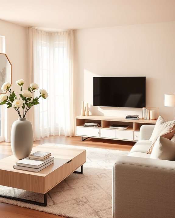 stylish and functional entertainment center