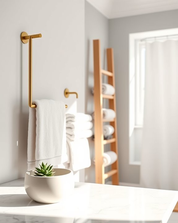 stylish and functional towel storage