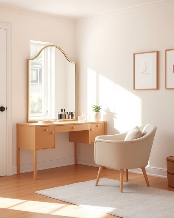 stylish and functional vanity mirror