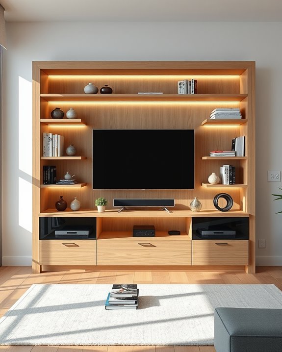 stylish and organized media center