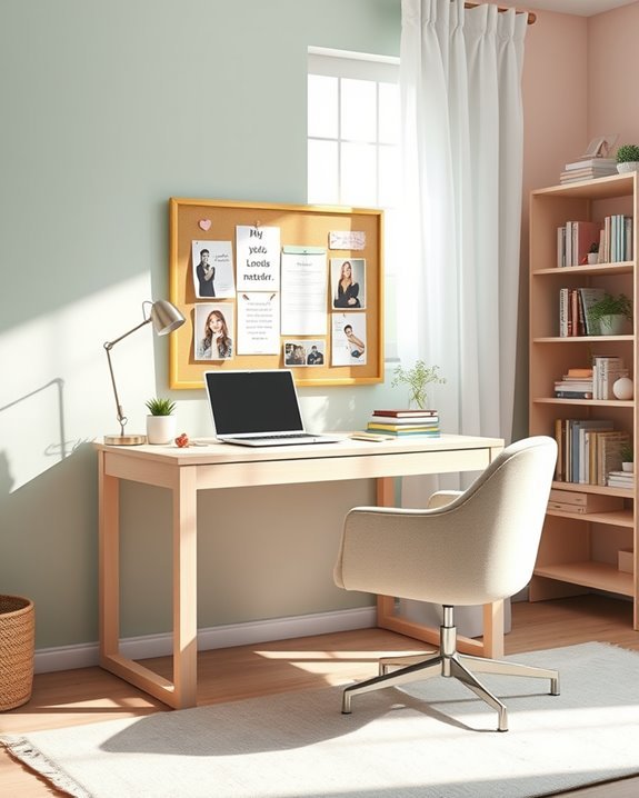 stylish and organized study space