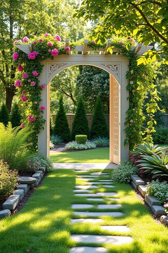 stylish backyard trellis designs