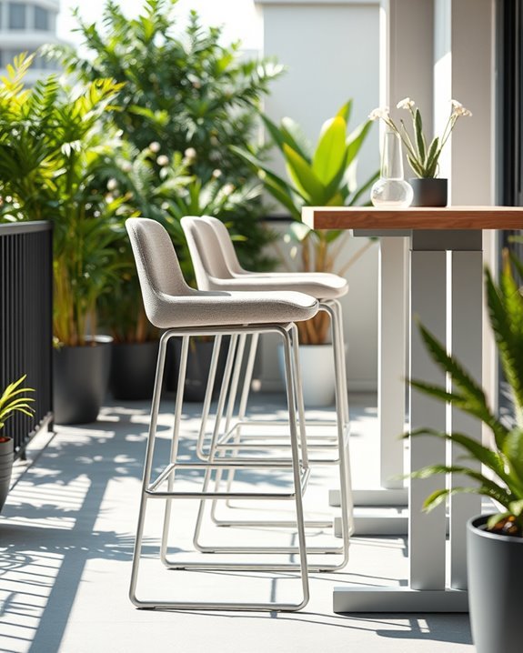stylish balcony bar seating