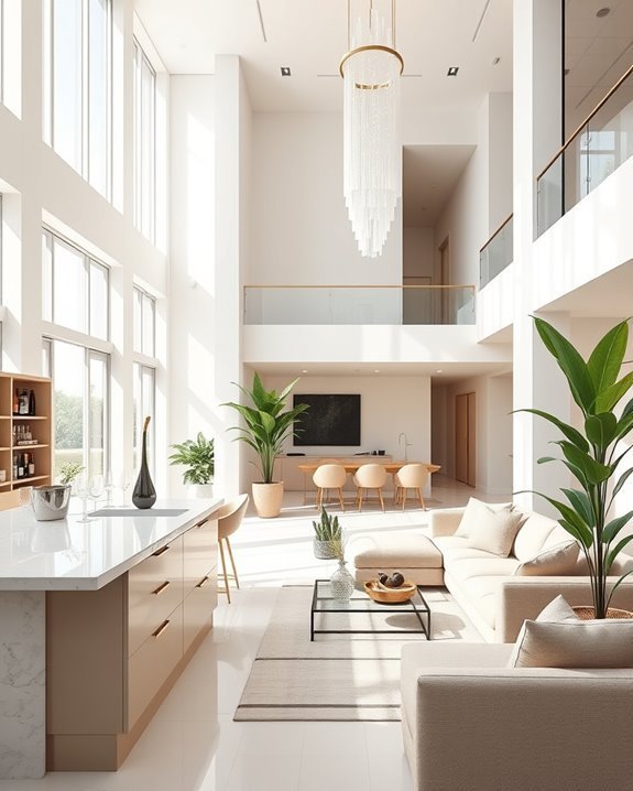 stylish bar entertaining area