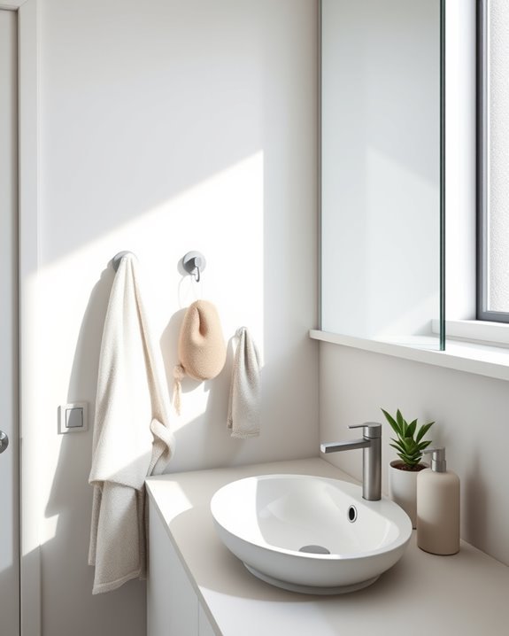 stylish bathroom accessory hooks