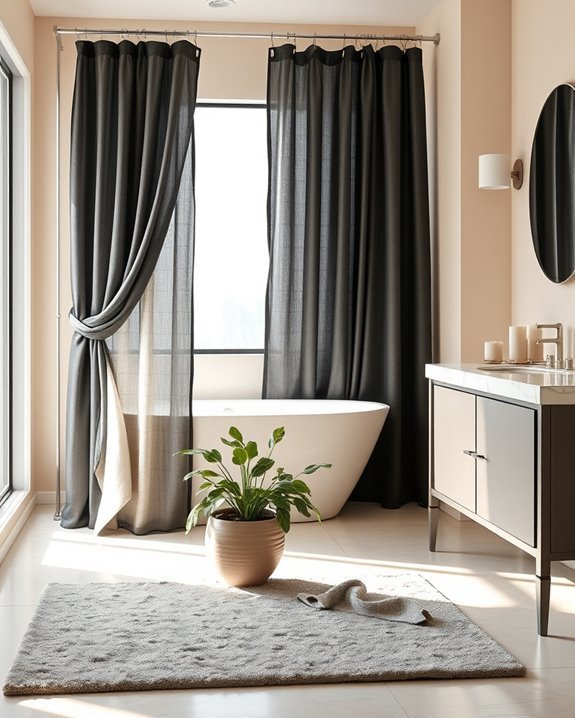 stylish bathroom shower curtains
