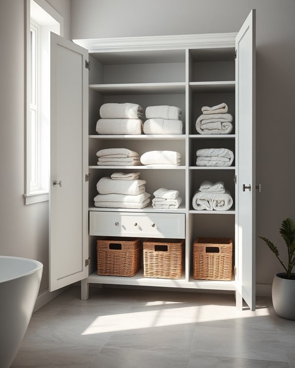 stylish bathroom storage solution