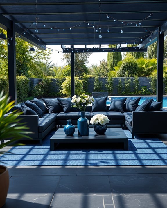stylish black and blue outdoor