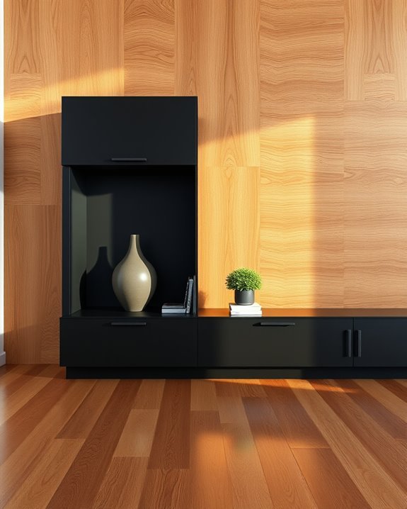 stylish black and wood storage