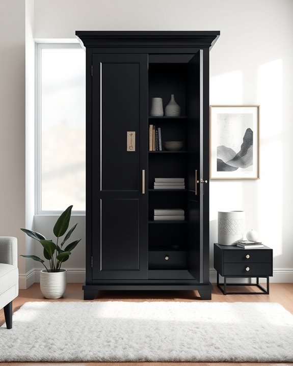 stylish black armoire designs