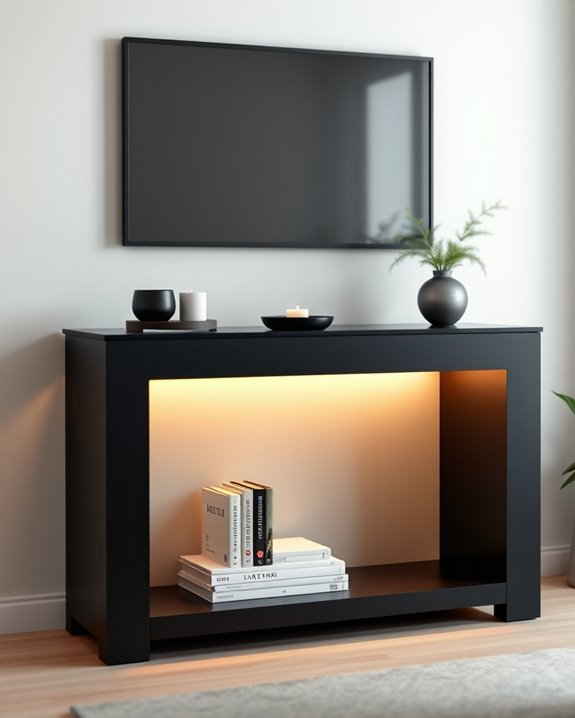 stylish black console lighting