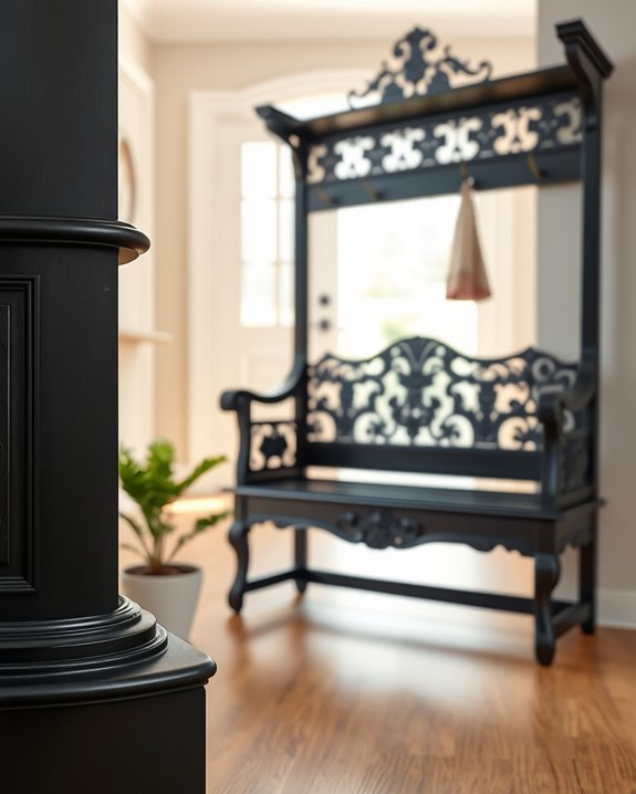 stylish black hall tree