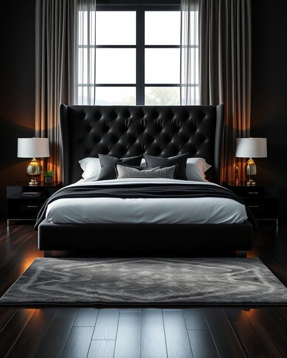 stylish black headboard designs