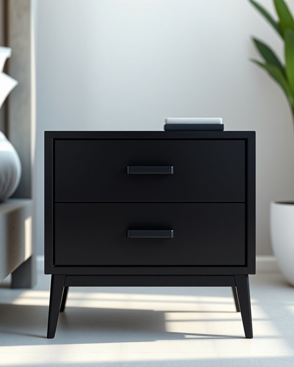 stylish black nightstand design