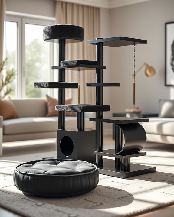 stylish black pet furniture