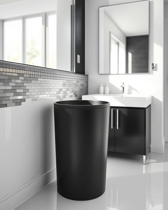 stylish black waste bins