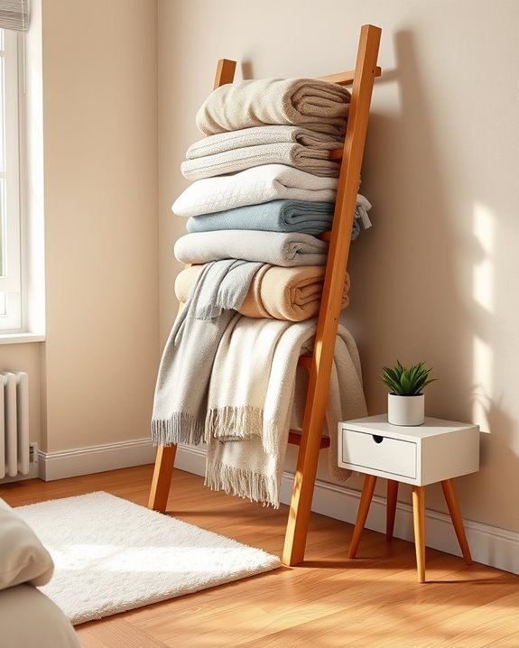 stylish blanket storage solution