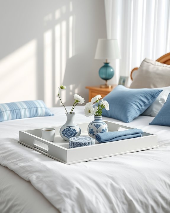 stylish blue and white organization