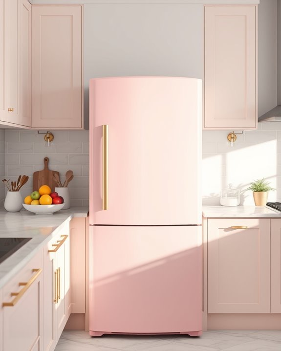 stylish blush pink refrigerators