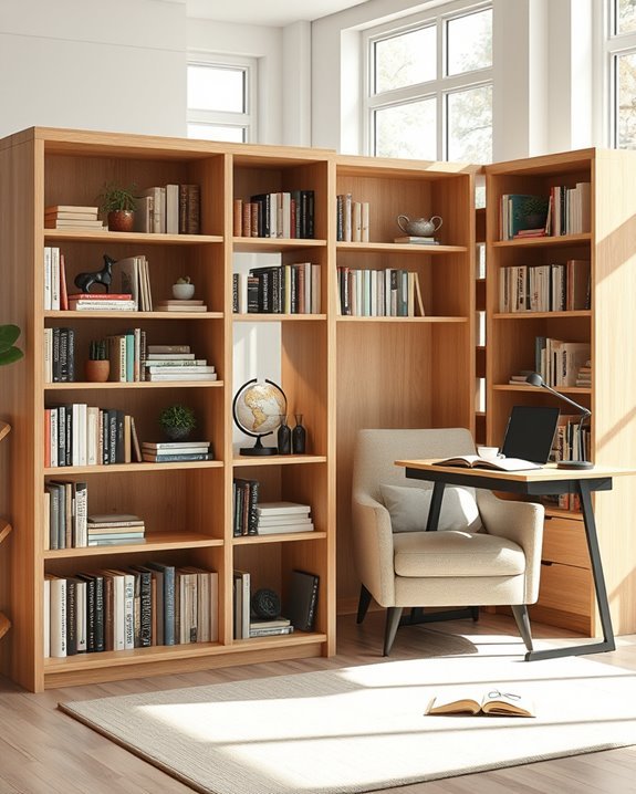 stylish bookcase room divider
