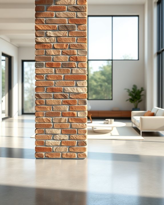 stylish brick accent pillars