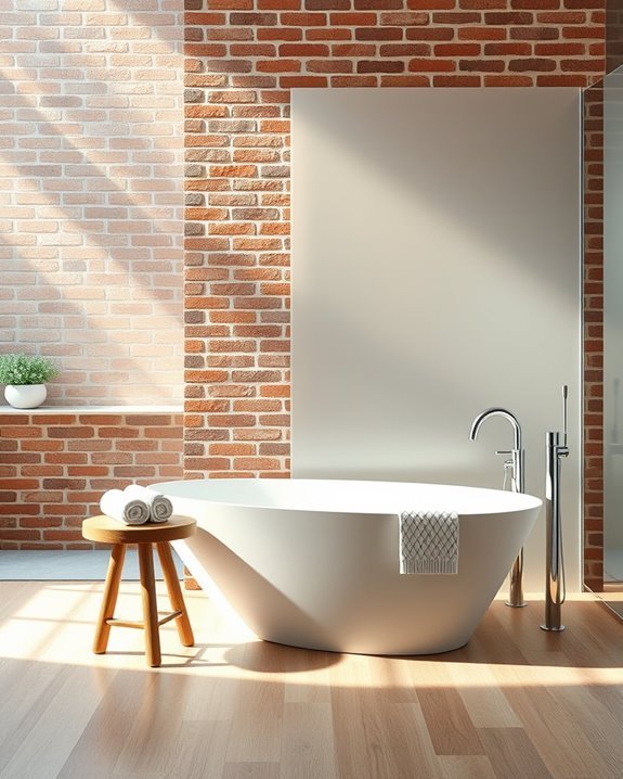 stylish brick and glass