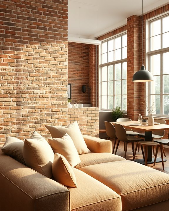 stylish brick room separation