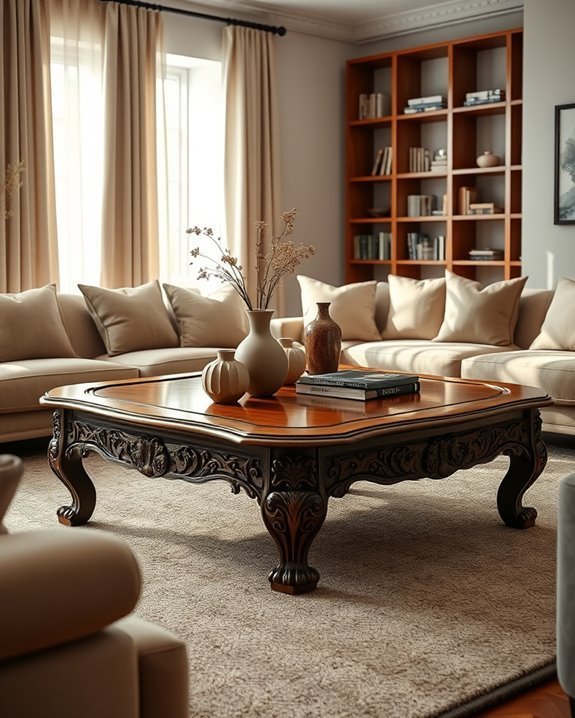 stylish brown coffee centerpiece