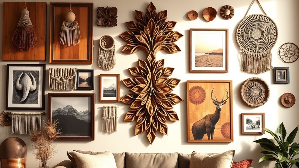 stylish brown wall decorations
