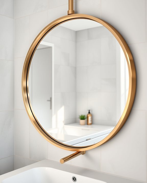 stylish circular mirror decor
