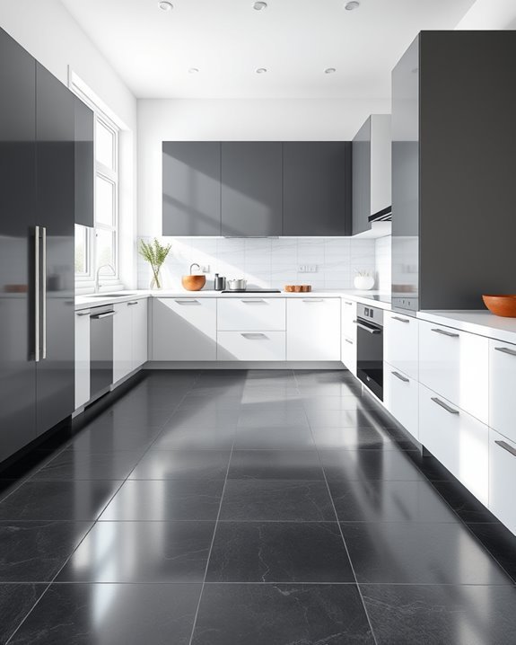 stylish contrast for kitchens