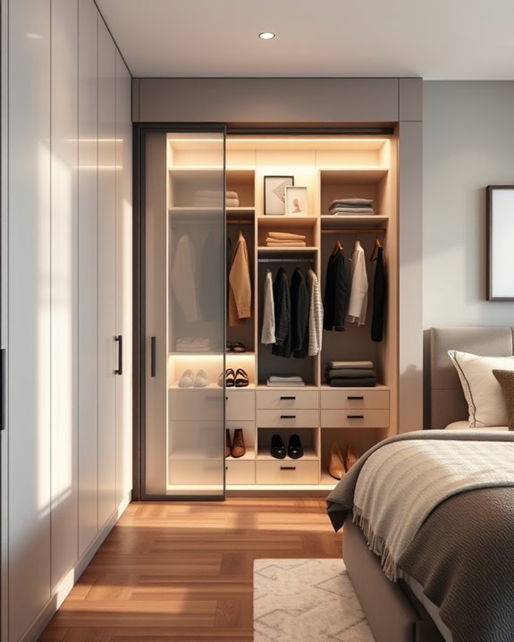 stylish corner closet solution
