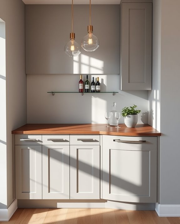 stylish corner drink station
