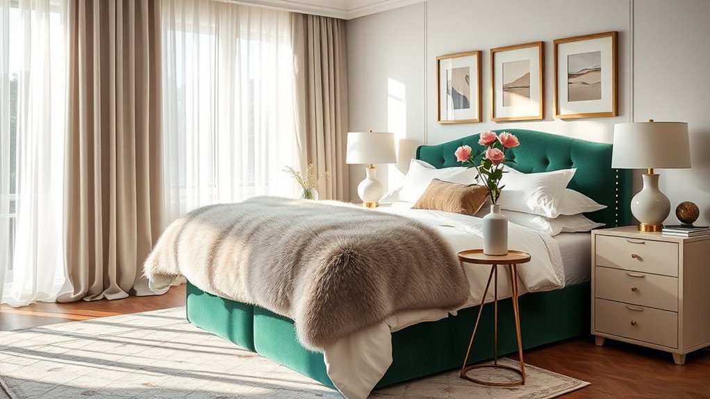 stylish cozy bedroom retreat