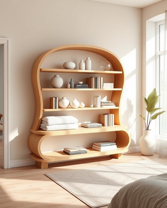 stylish curved storage solutions