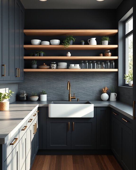 stylish dark grey kitchen