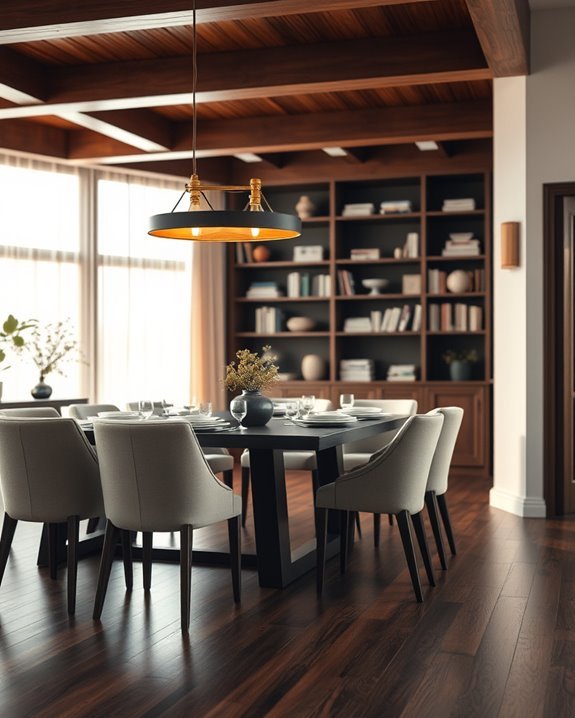 stylish dark wood lighting