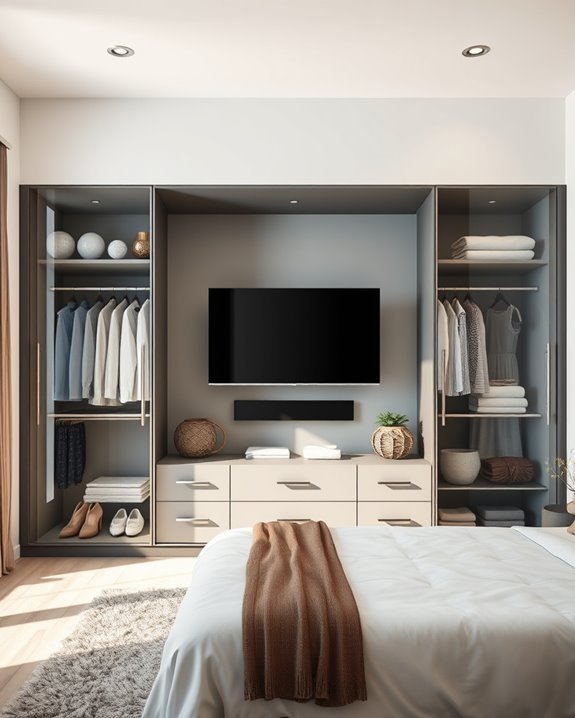 stylish display with glass