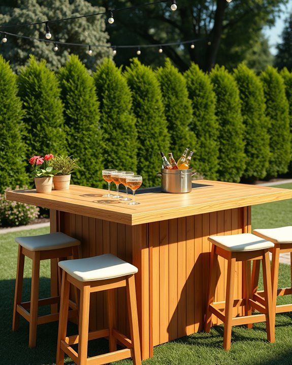 stylish diy outdoor bar