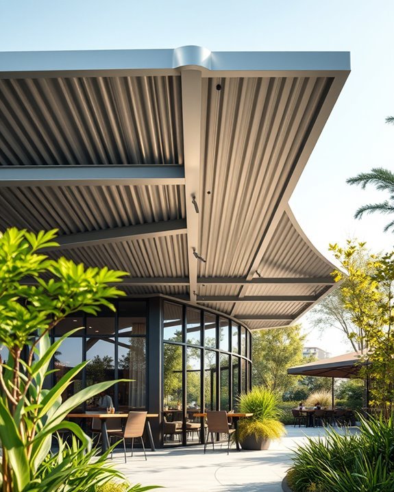 stylish durable cafe roofing