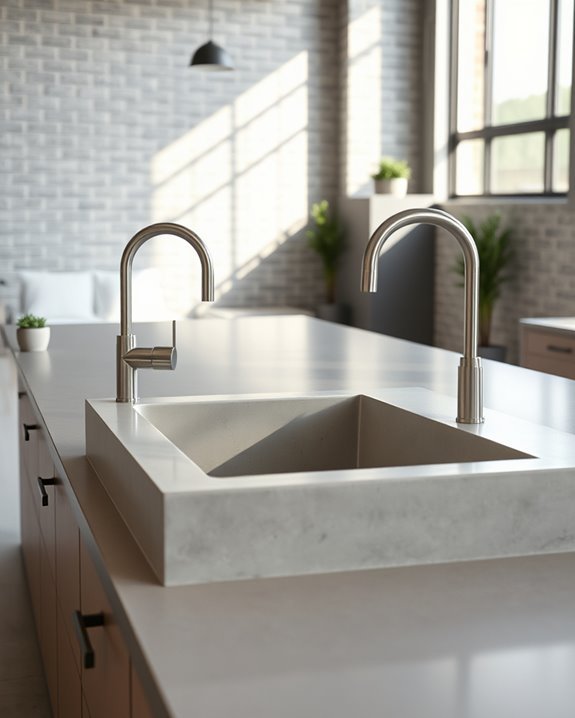 stylish durable concrete sinks