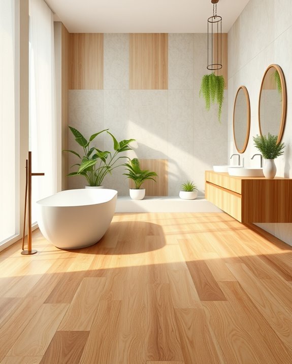 stylish eco friendly bathroom flooring