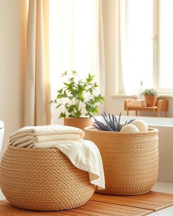 stylish eco friendly bathroom storage