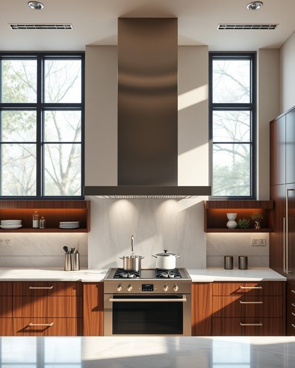 stylish efficient kitchen ventilation