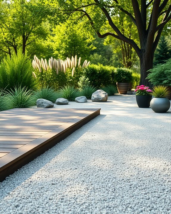 stylish elevated gravel decks